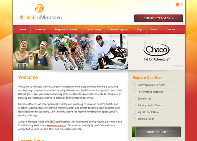 Identity, Print, and Website Design for Athletic Mentors by The Imagination Factory