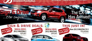 Press Ads, Digital Marketing and Design for Borgman Ford Mazda by The Imagination Factory