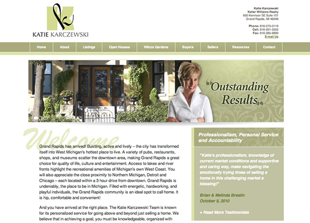 Website Design and Development for Katie K by The Imagination Factory