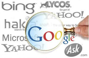 Grand Rapids MI SEO services depicted by magnifying glass over google