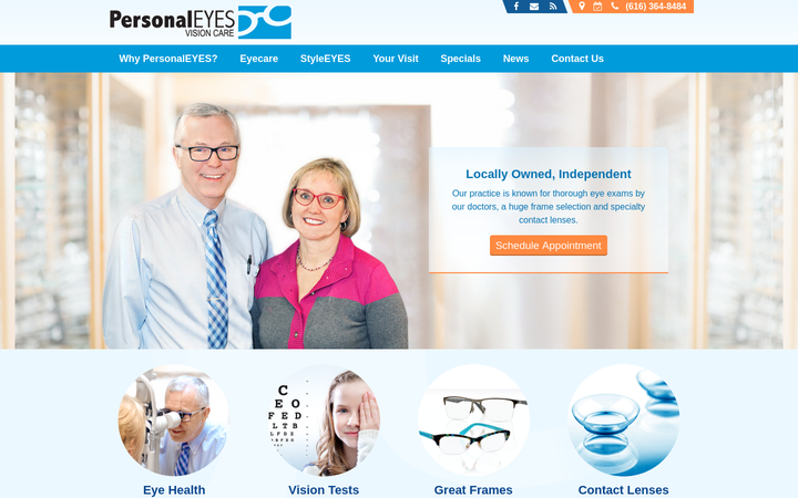 Project for PersonalEYES Vision Care