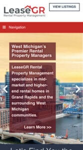 LeaseGR mobile view